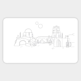 Mos Eisley cityscape Sticker